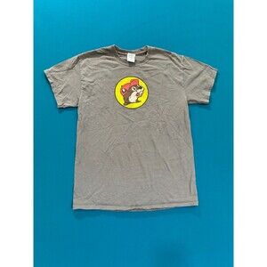 Buc-ee's Gas Station Men's T-Shirt Gray with Texas Flag & Beaver Logo M
